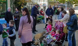 Craig handing out a balloon bike