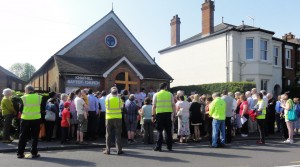 Walk of witness at the Baptist Church