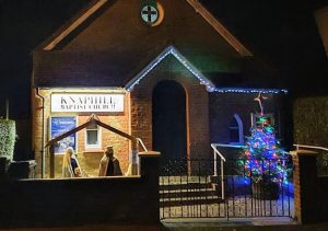 Church nativity and tree