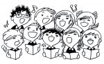 Children's choir singing