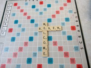 a relaxing game of scrabble